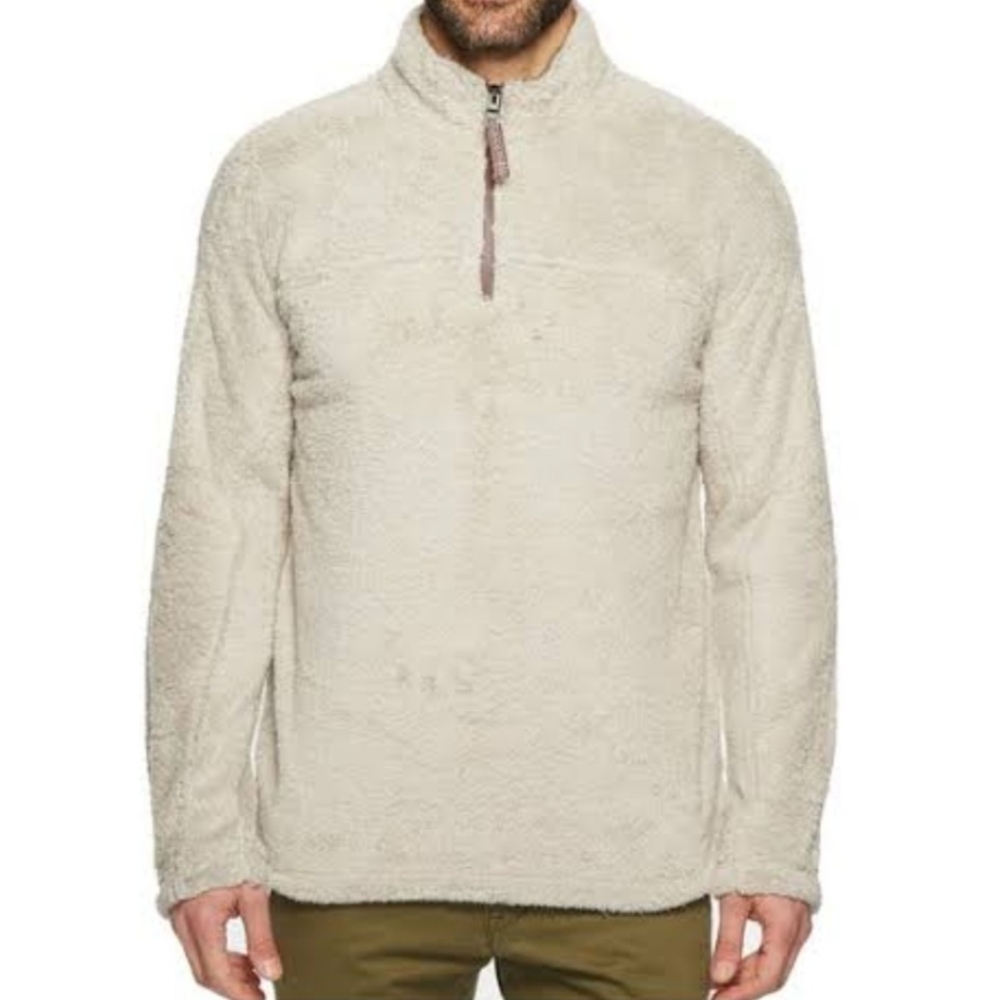 True Grit Ivory longsleeve fleece Pullover, size Medium